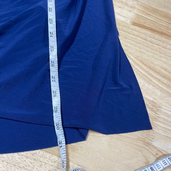 Magicsuit NWT Parker One Piece Swim Dress Navy Blue Size 16 Side Tie High Neck - Picture 10 of 12